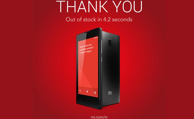 जिओमी Redmi 1S फोन ४ सेकेण्डमा ४० हजार सेट बिक्यो