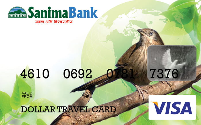 सानिमा बैंकद्वारा भिसा डलर कार्ड जारी