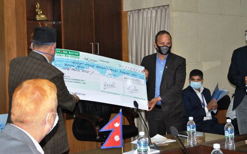 नेपाल टेलिकमले कोरोनाभाइरस संक्रमण रोक्न स्थापित सरकारी कोषमा १२ करोड रुपैयाँ दियो