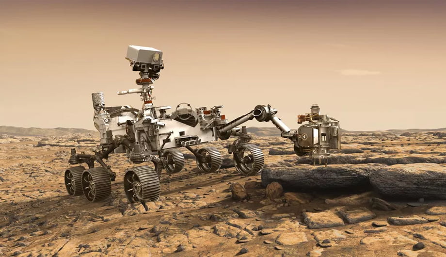 नासाको पर्सिभेरन्स रोभर मंगल ग्रहमा अवतरण गर्दै