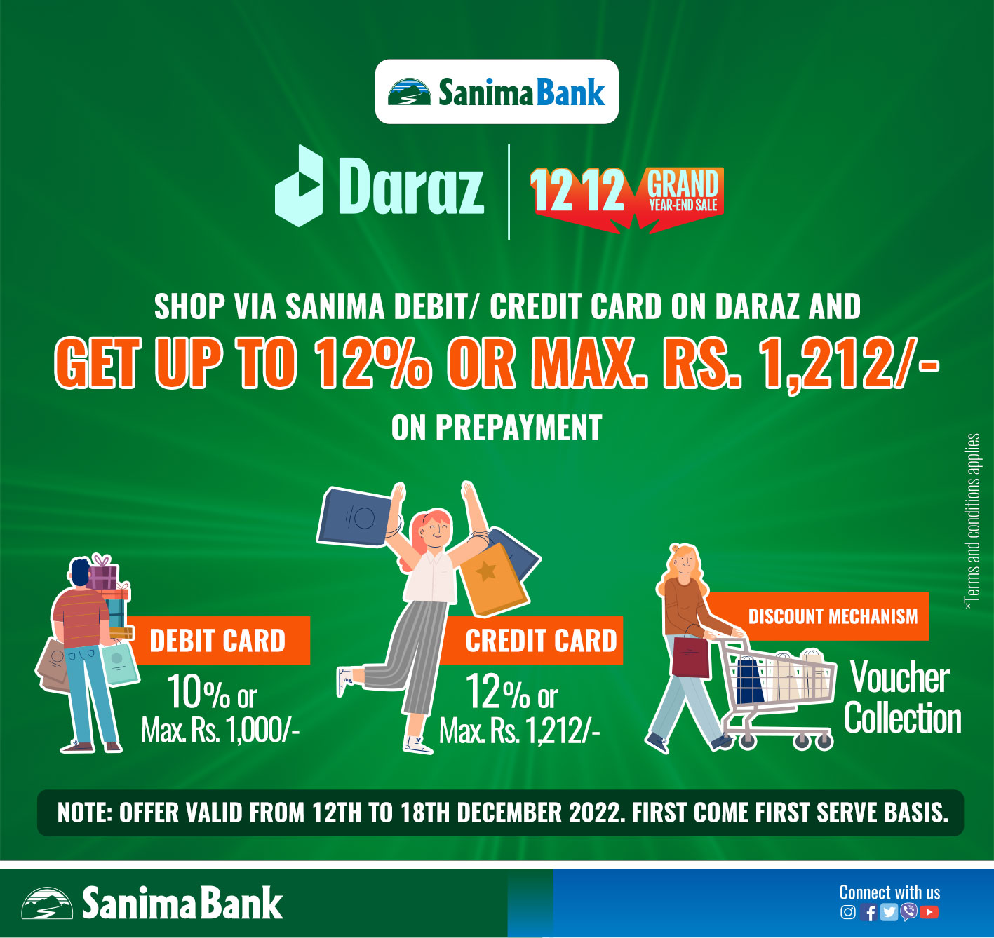 Sanima Bank partners with Daraz for “Daraz 12.12″ campaign