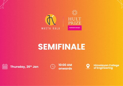 Look forward to the Semi-finals of this year’s best competition, Hult Prize at I.O.E.