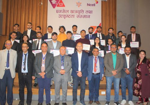 Ncell honours IOE students with scholarships and excellence awards for outstanding academic performance