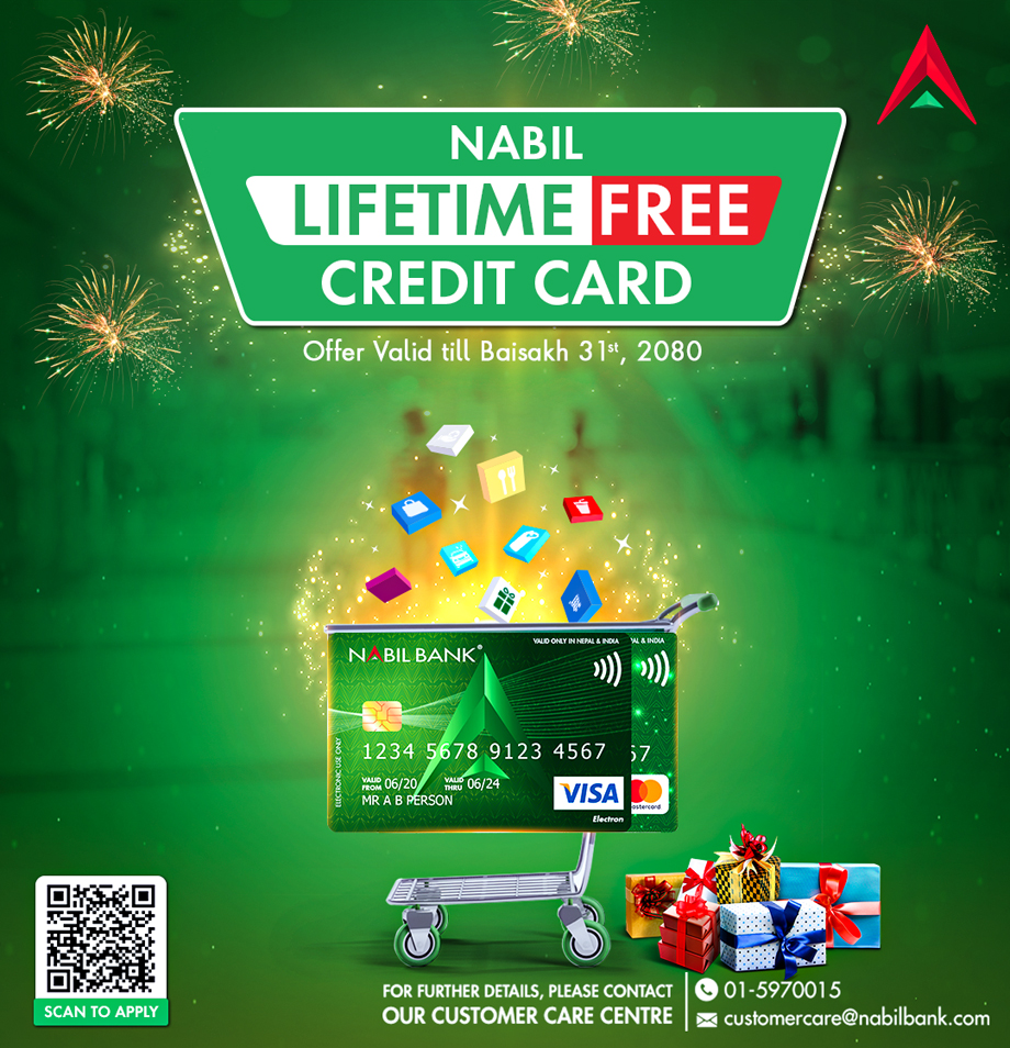 Nabil launched lifetime free credit card for the first time