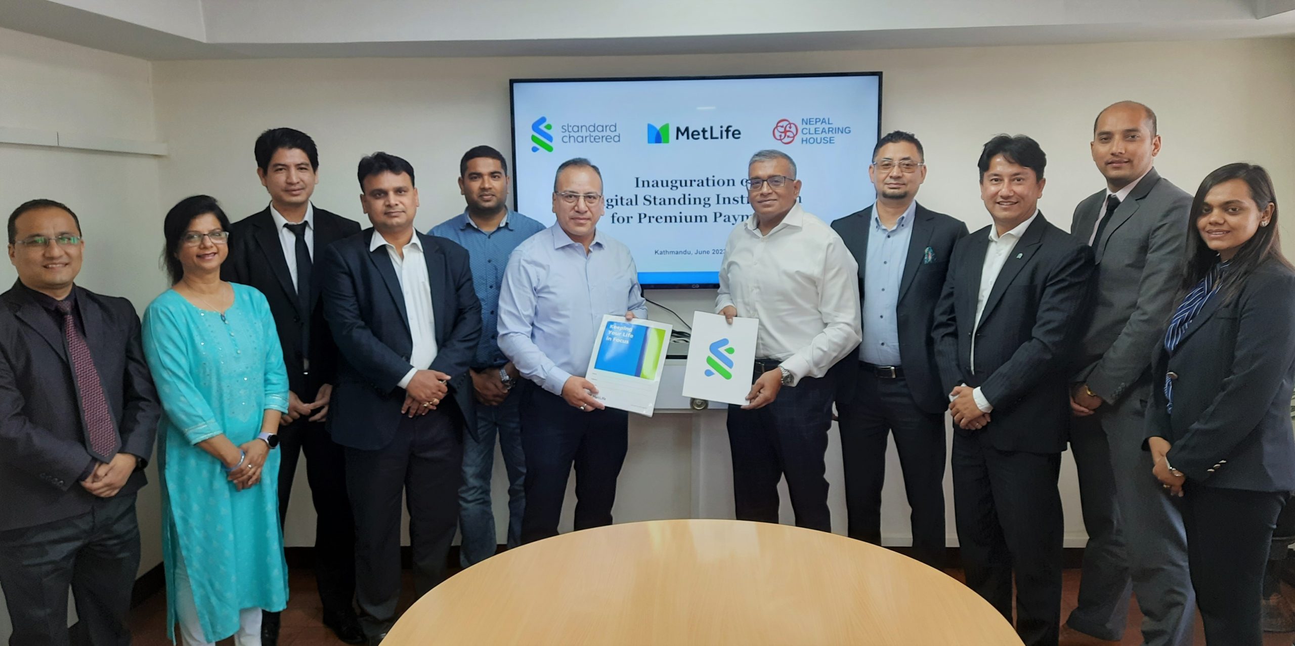 Inauguration of Digital Standing Instructions by MetLife Nepal and Standard Chartered Bank for premium payments collection