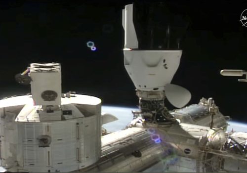 SpaceX Crew Dragon docks with International Space Station